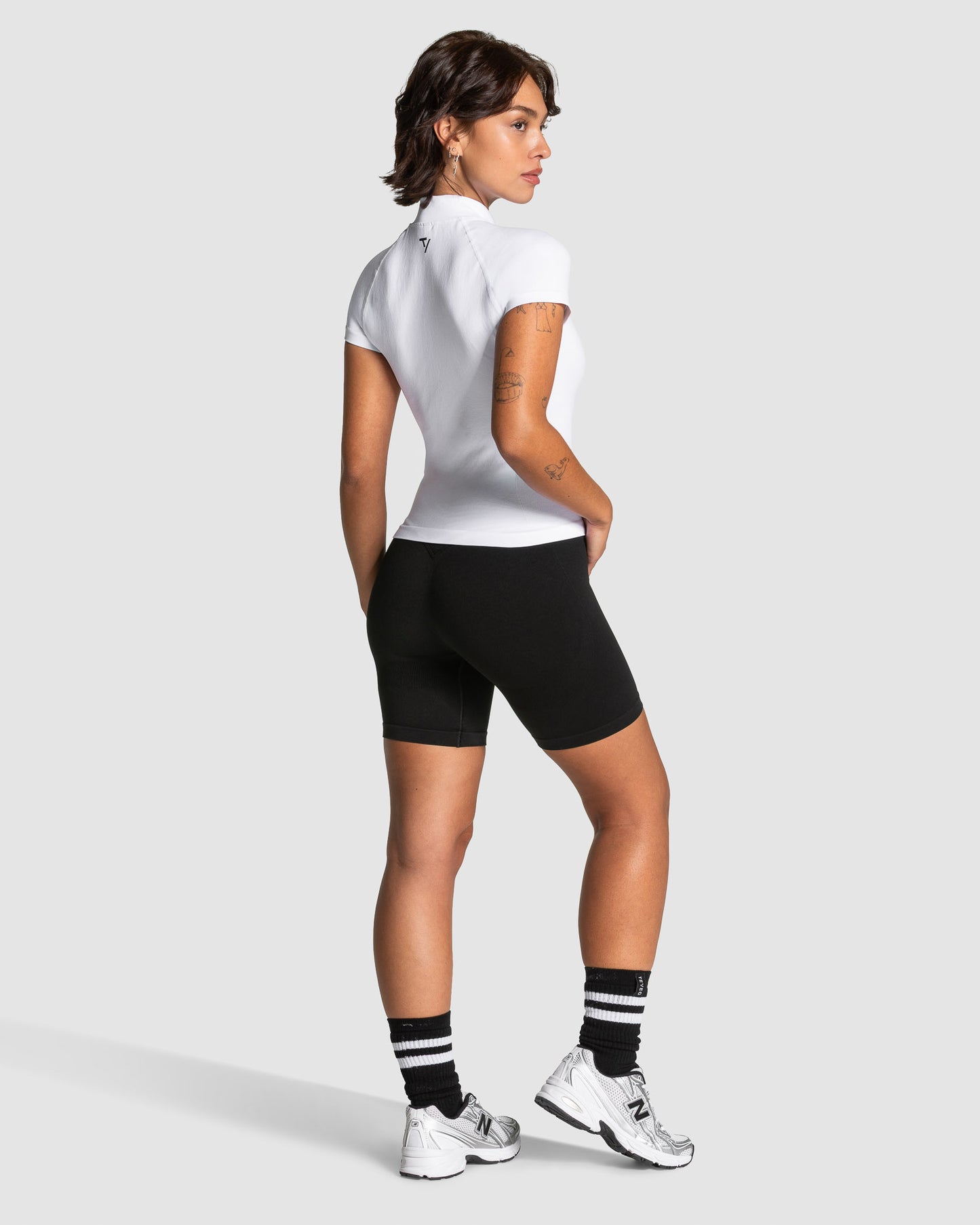 Maglia a manica corta Lift con cerniera “Bianco”