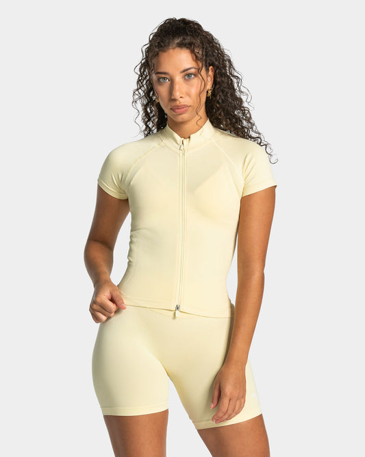 Lift Zip Shortsleeve ‘Butter Yellow’