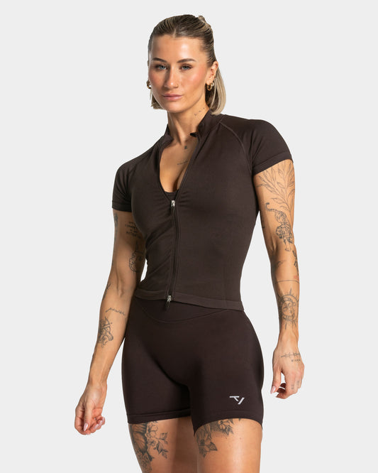 Lift Zip Shortsleeve ‘Dark Chocolate’