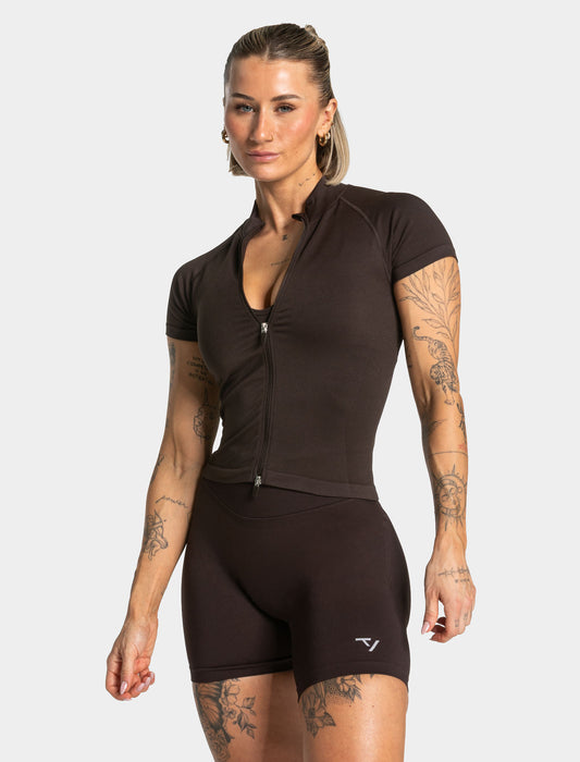 Lift Zip Shortsleeve ‘Dark Chocolate’