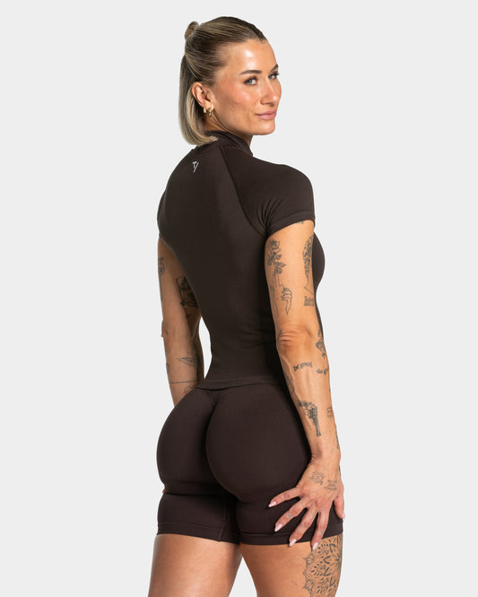 Lift Zip Shortsleeve ‘Dark Chocolate’