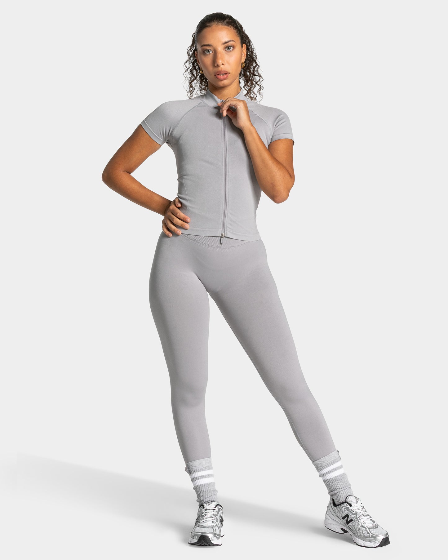 Lift Zip Shortsleeve ‘Light Grey’