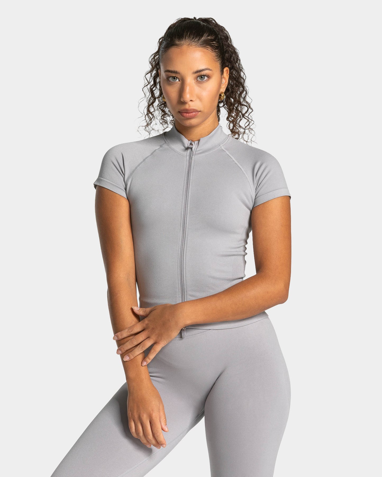 Lift Zip Shortsleeve ‘Light Grey’