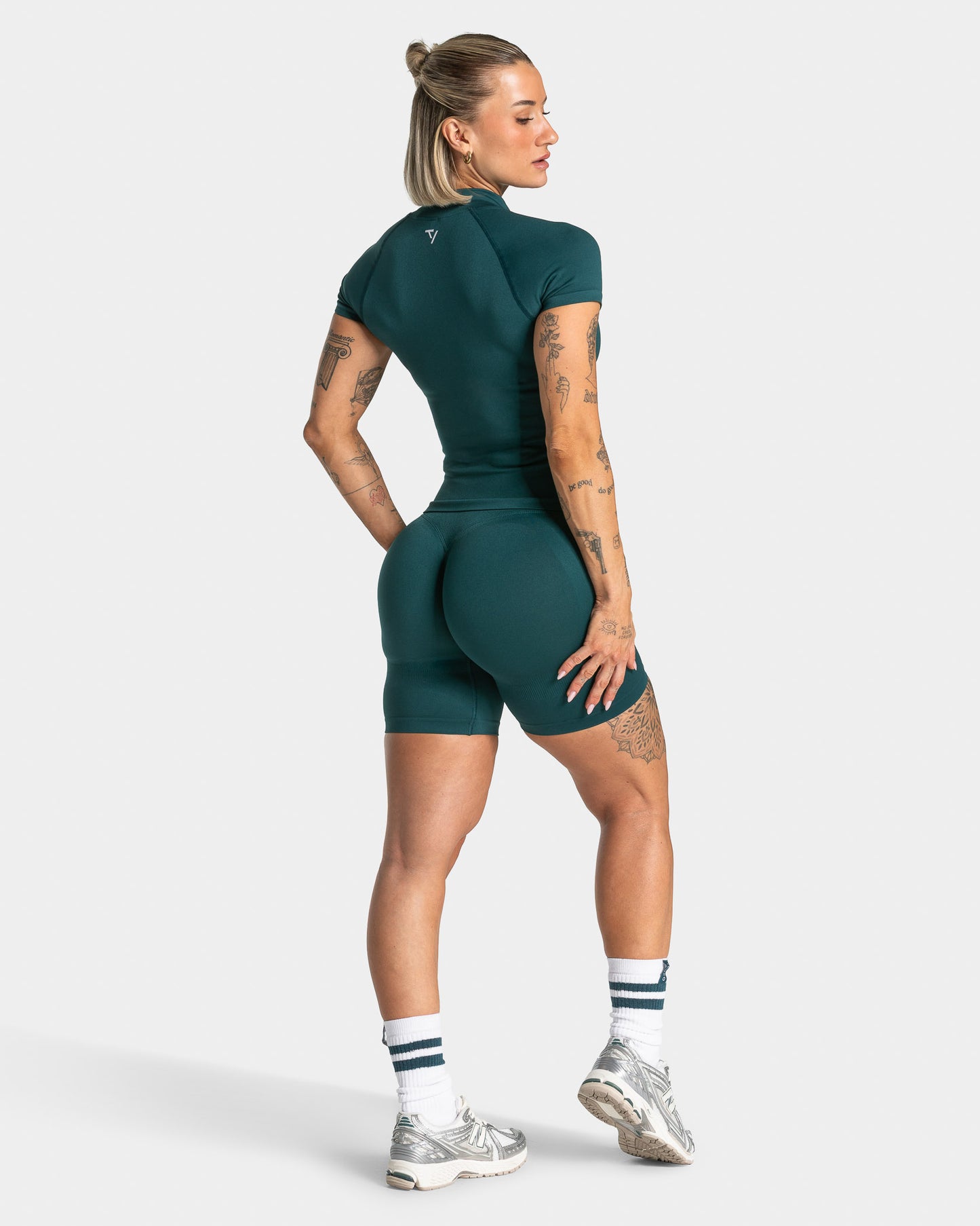 Rozpinana koszulka z krótkim rękawem Lift „Teal”