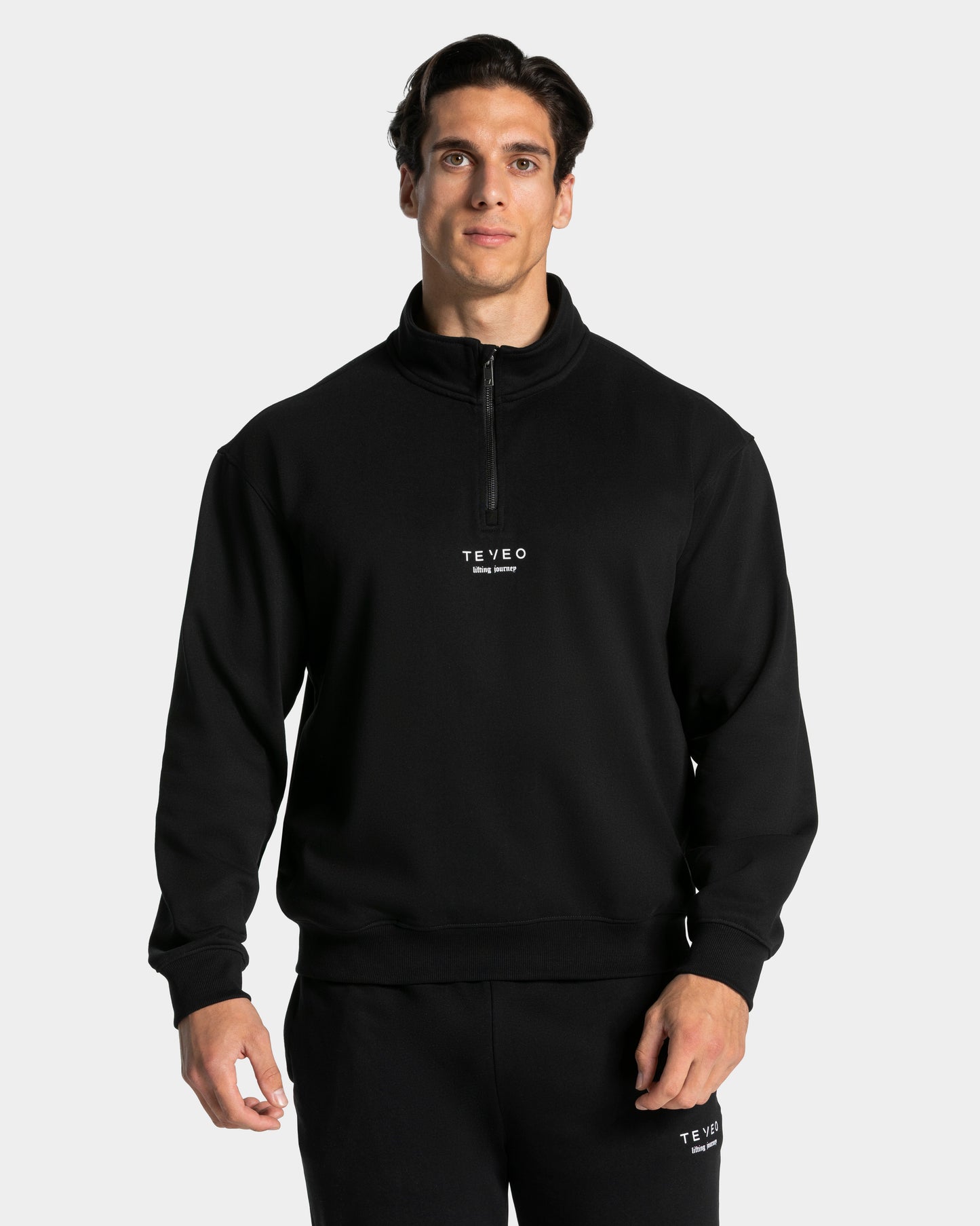 Sweat-shirt demi-zippé Lifting Club « noir »