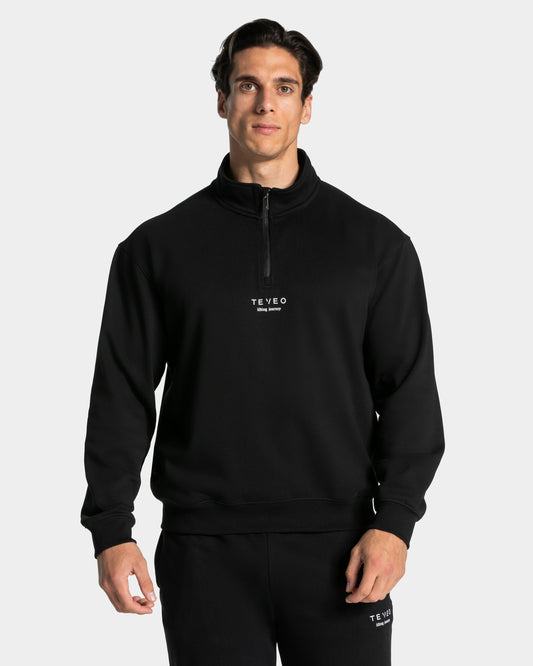 Felpa Half Zip Lifting Club "Nero"