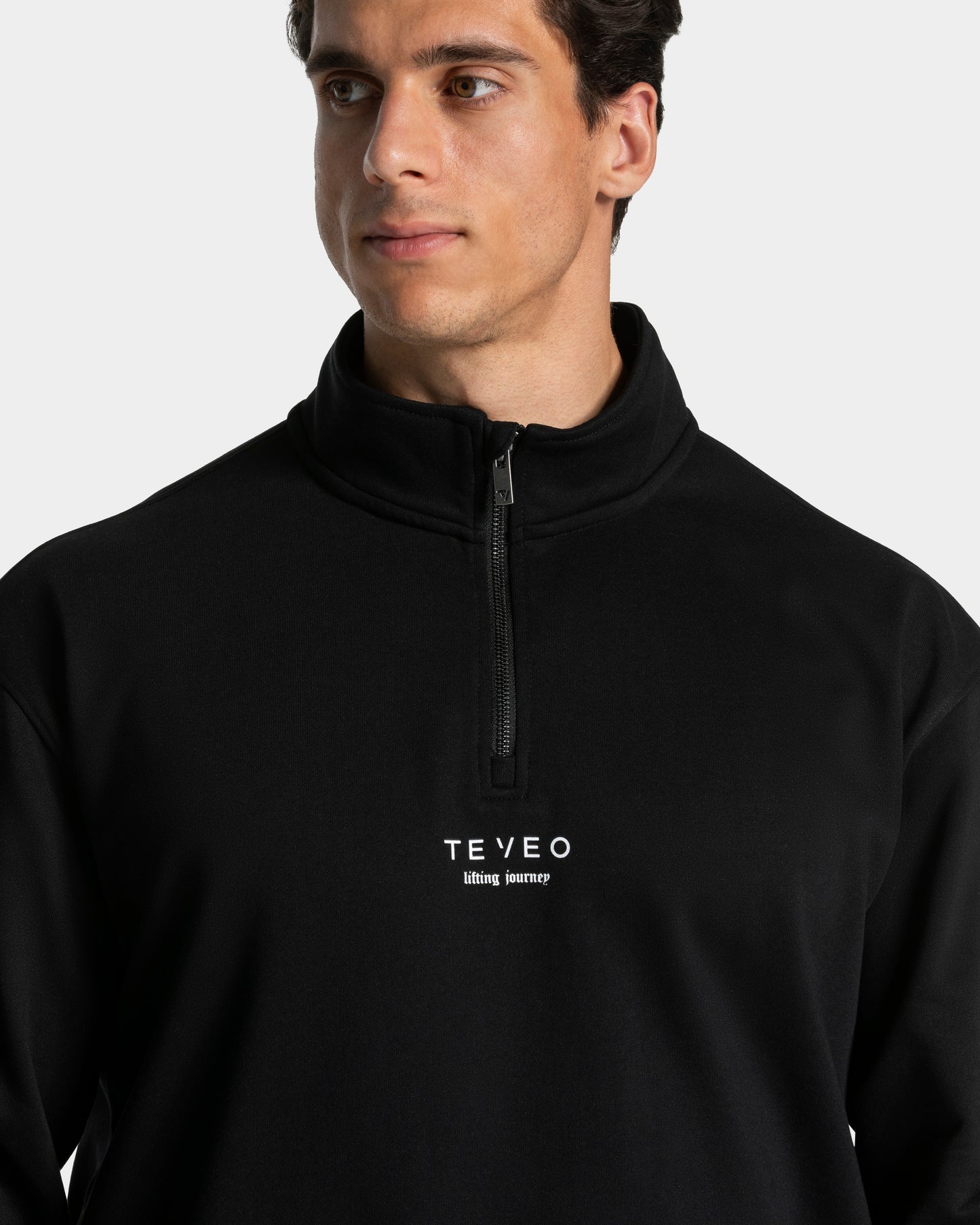 Sweat-shirt demi-zippé Lifting Club « noir »
