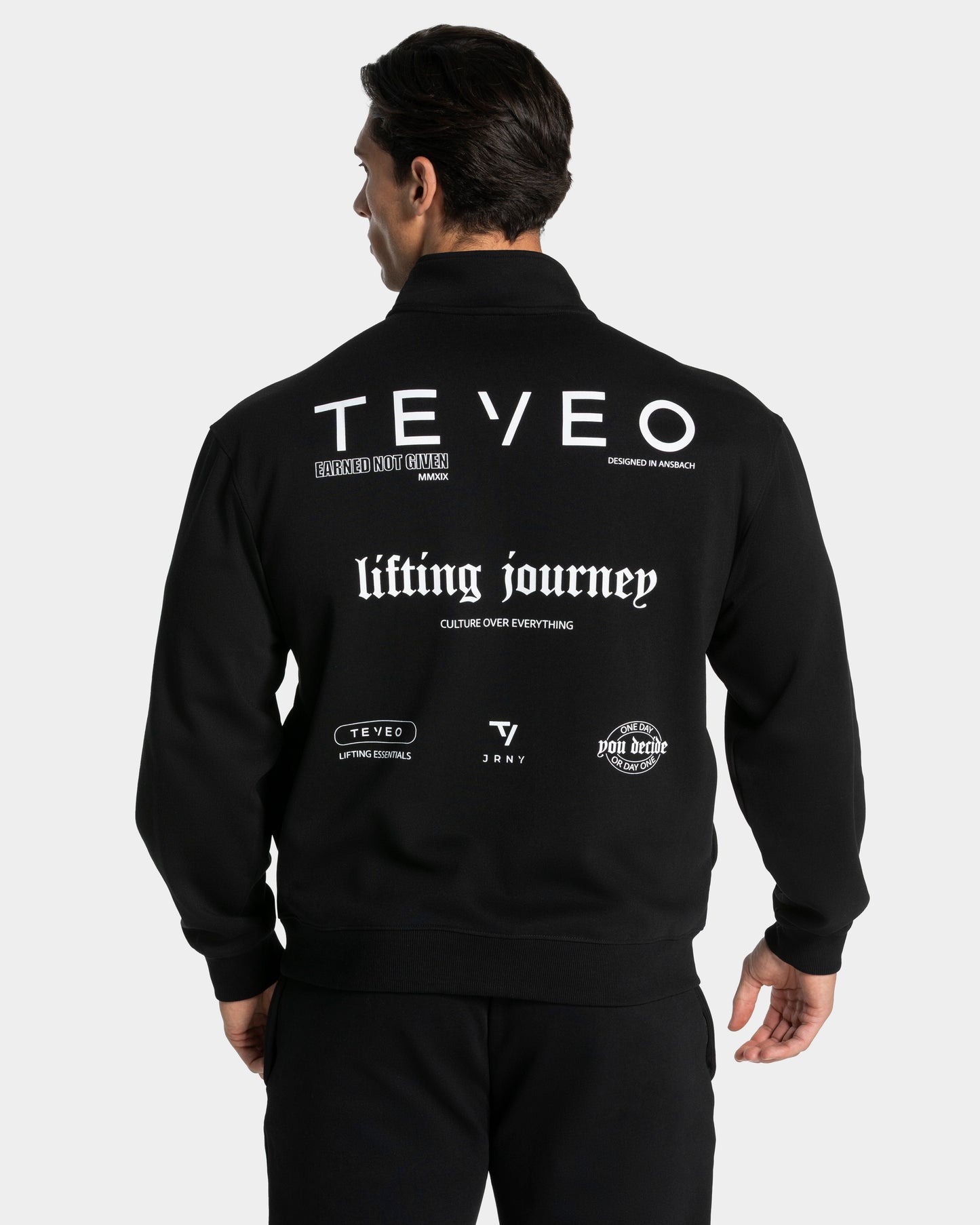 Sweat-shirt demi-zippé Lifting Club « noir »