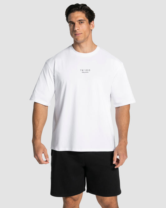 T-shirt oversize Lifting Club « blanc »