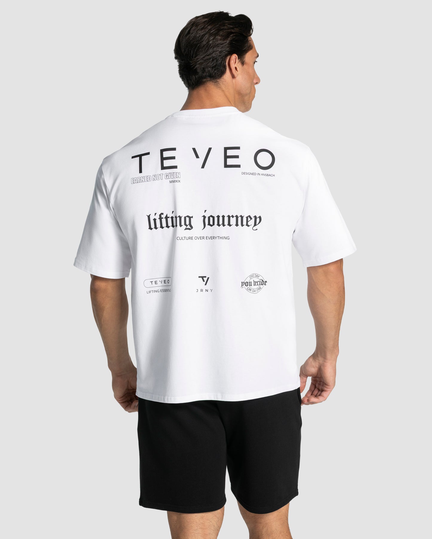 T-shirt oversize Lifting Club « blanc »