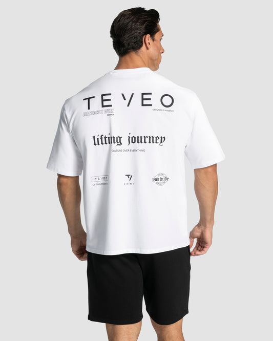 T-shirt oversize Lifting Club « blanc »
