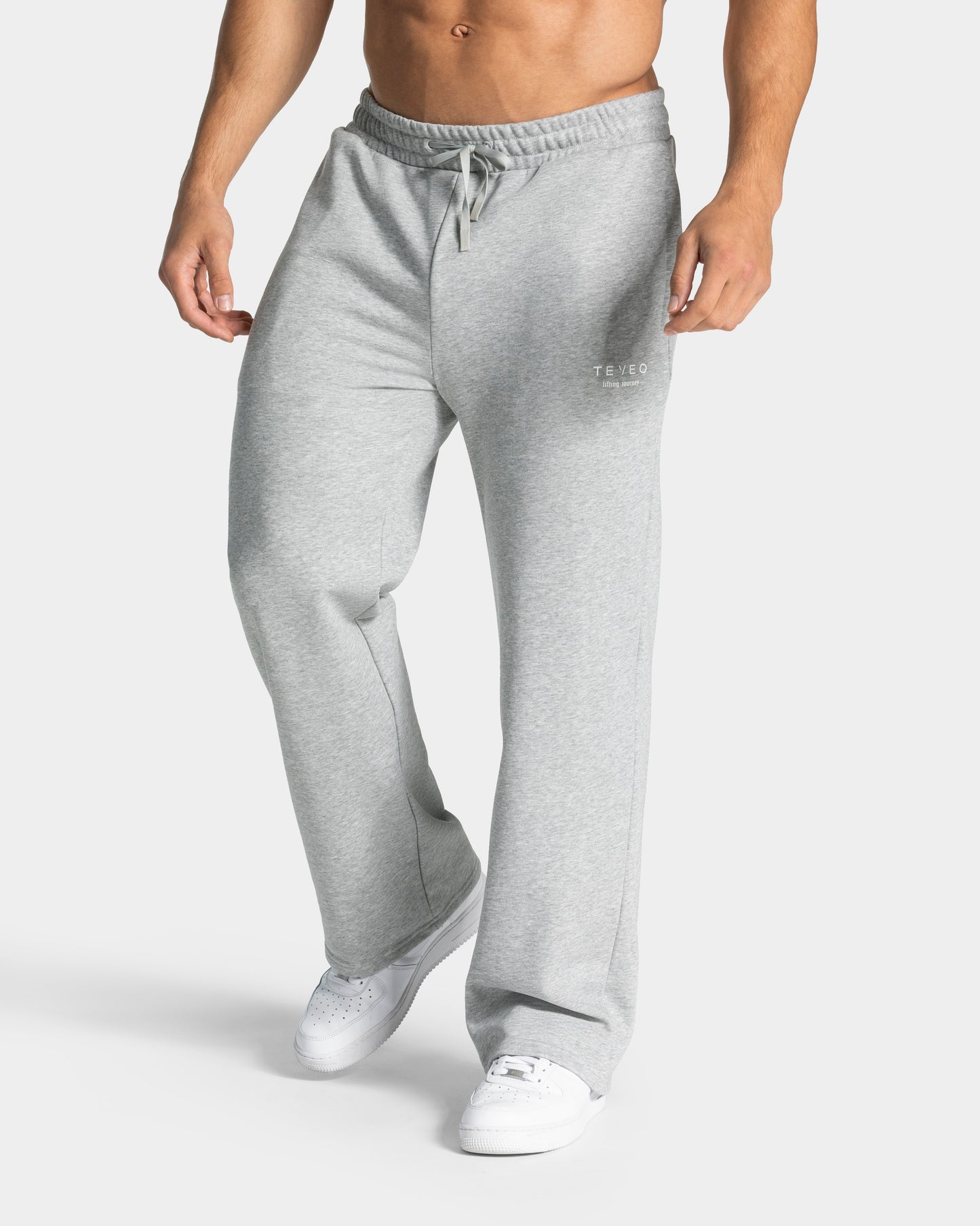 Lifting Journey Straight Leg Joggers ‘Light Grey Marl’
