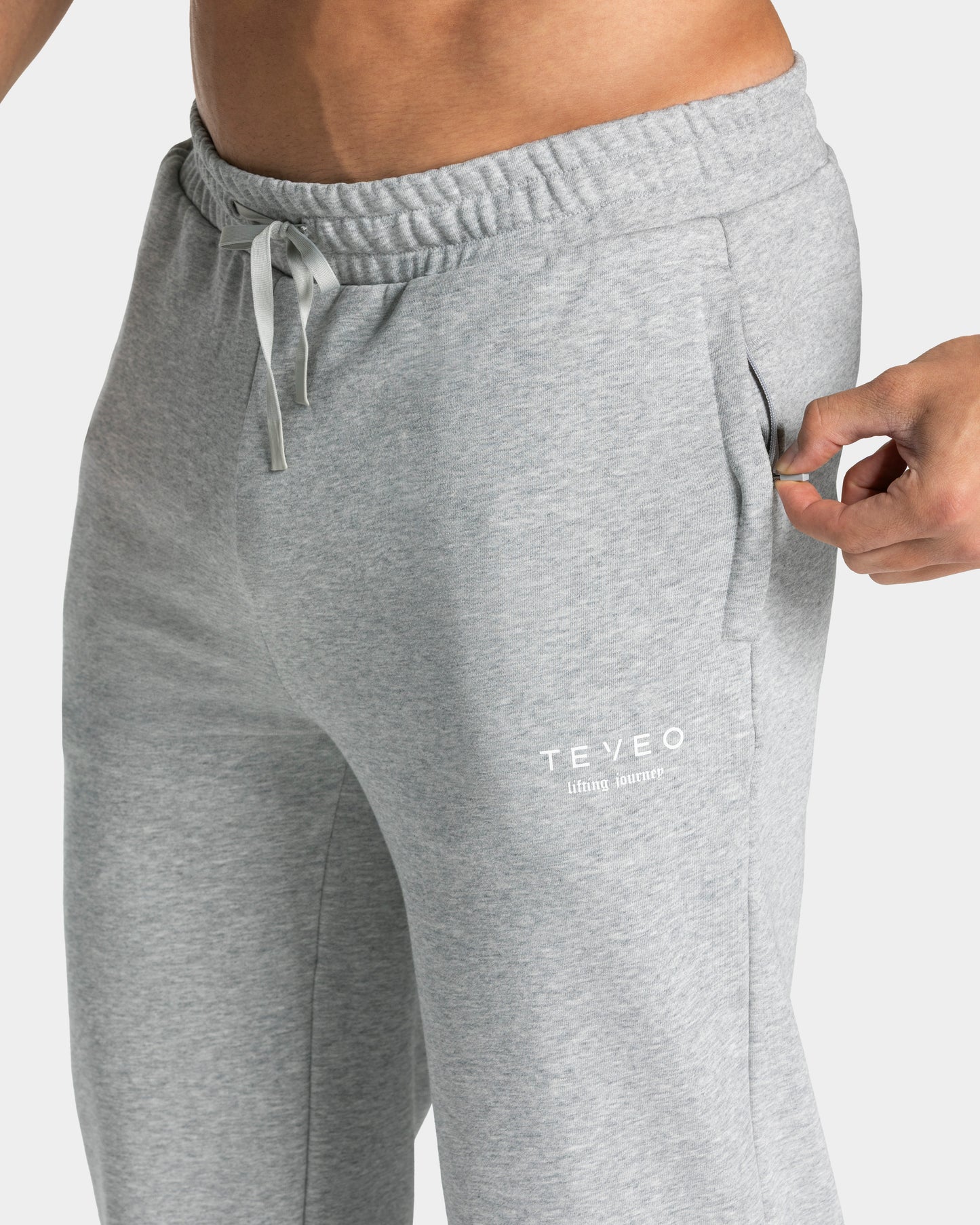 Lifting Journey Straight Leg Joggers ‘Light Grey Marl’