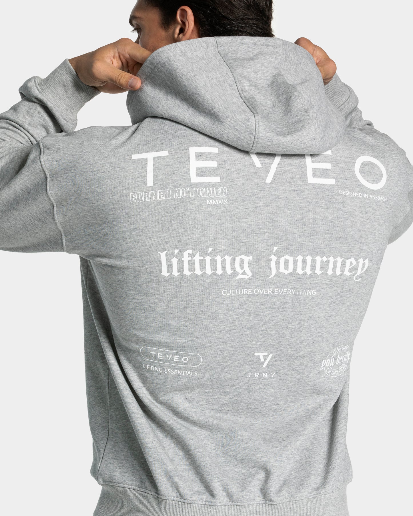 Lifting Club Zip Hoodie ‘Light Grey Marl’