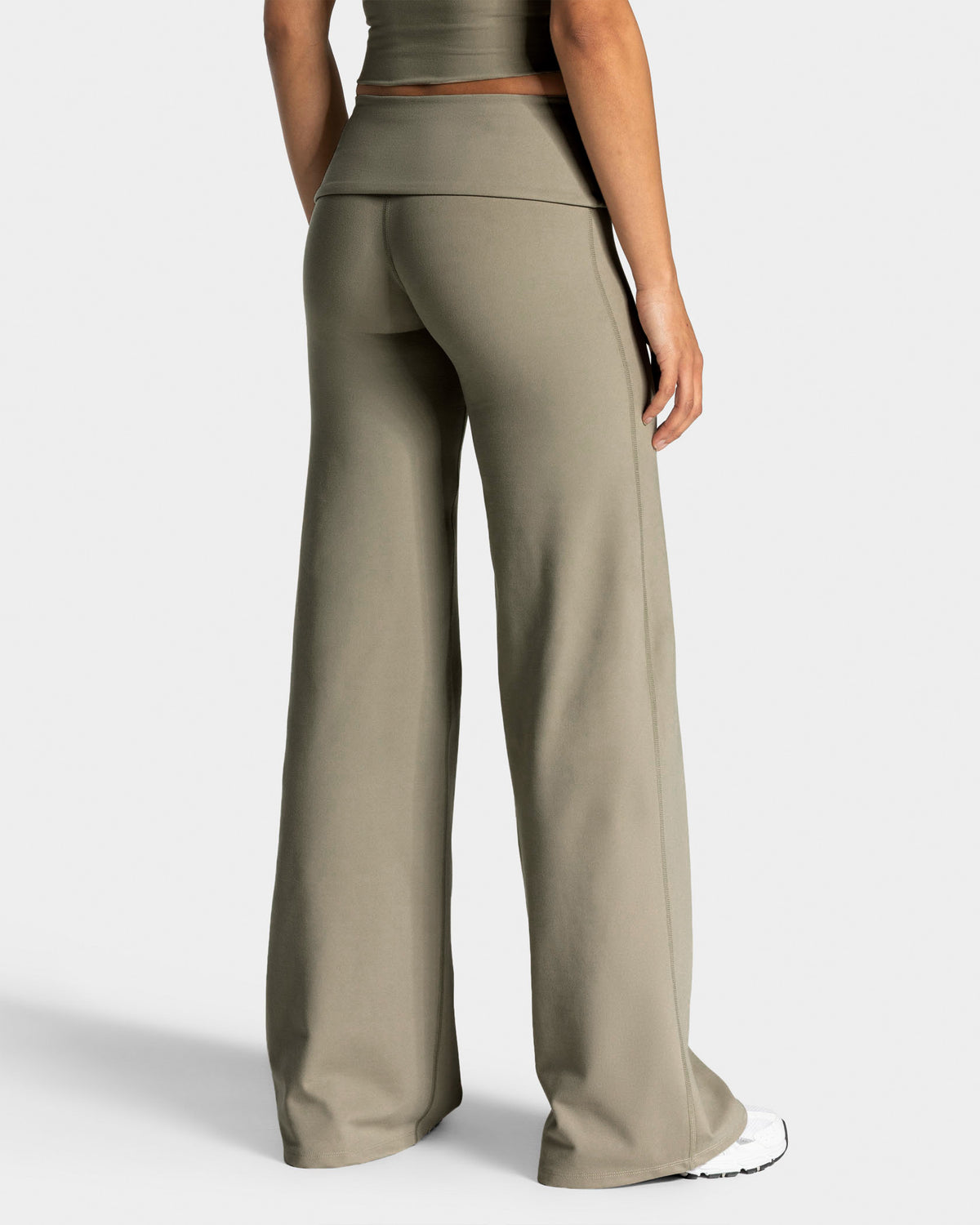 Mellow Fold Over Straight Leg Pants (Regular) ‘Khaki’
