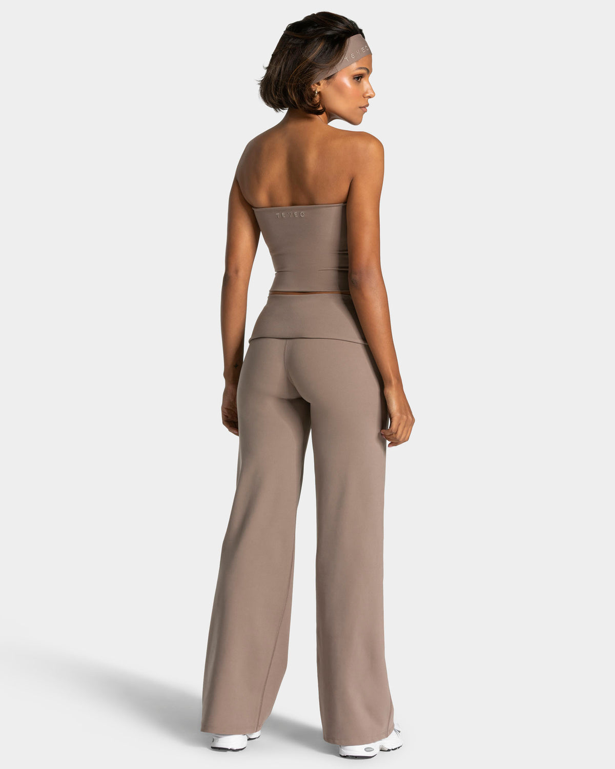 Mellow Fold Over Straight Leg Pants (Tall) ‘Mocha’