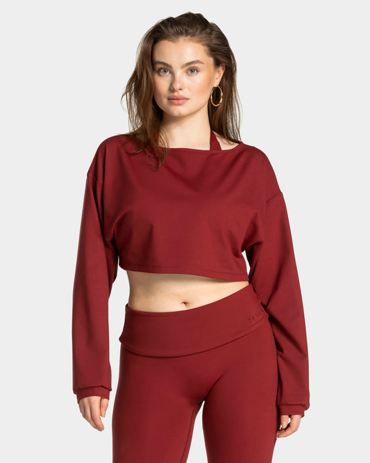 Mellow Cropped Longsleeve ‘Burgundy’