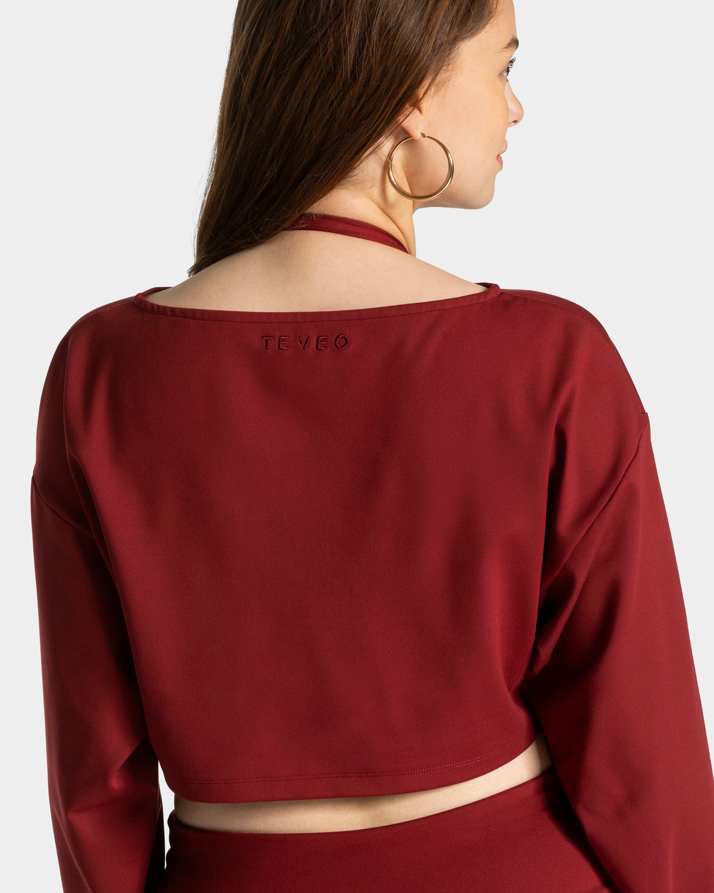Mellow Cropped Longsleeve ‘Burgundy’