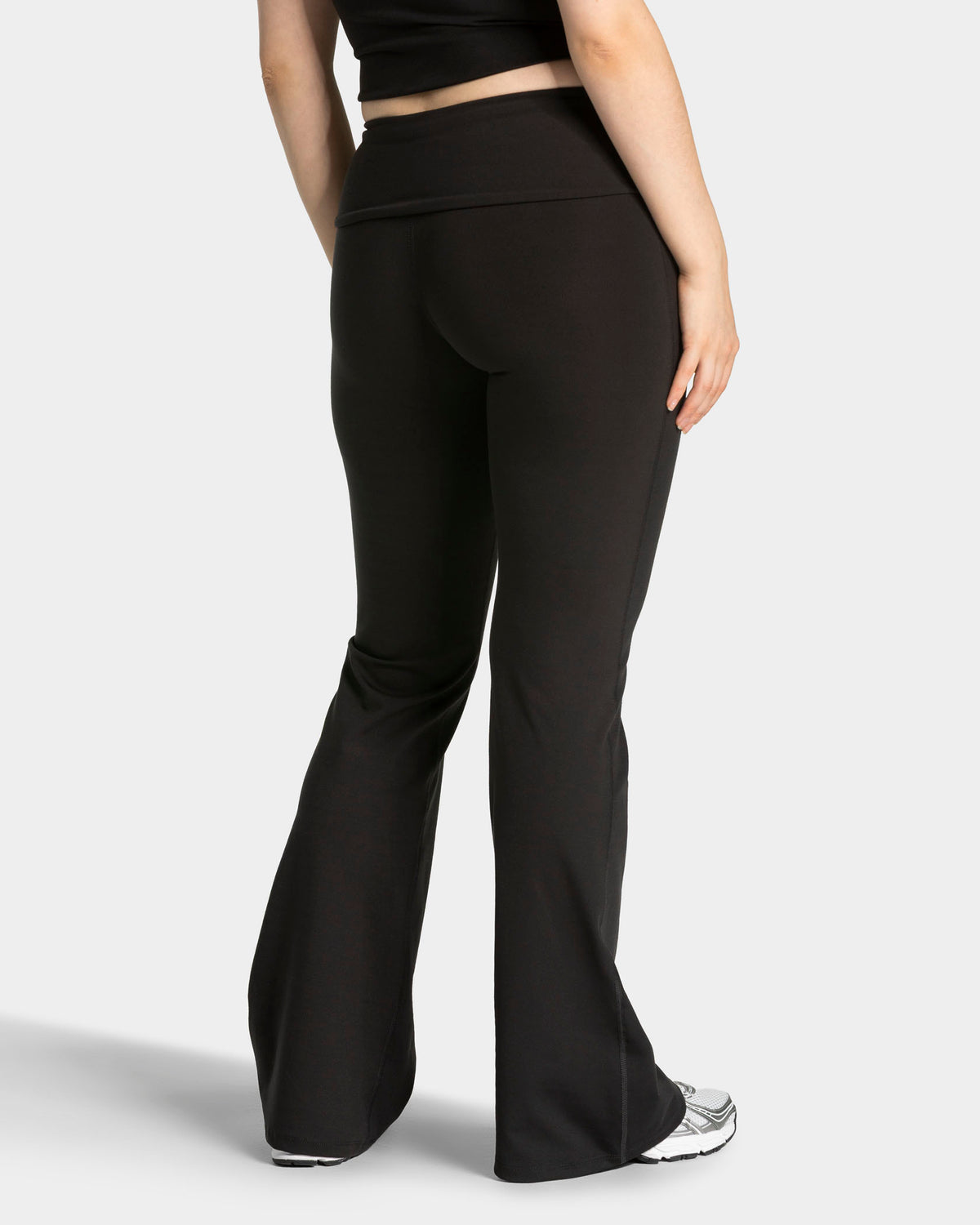 Leggings Mellow Fold Over Flared Regular “Nero"