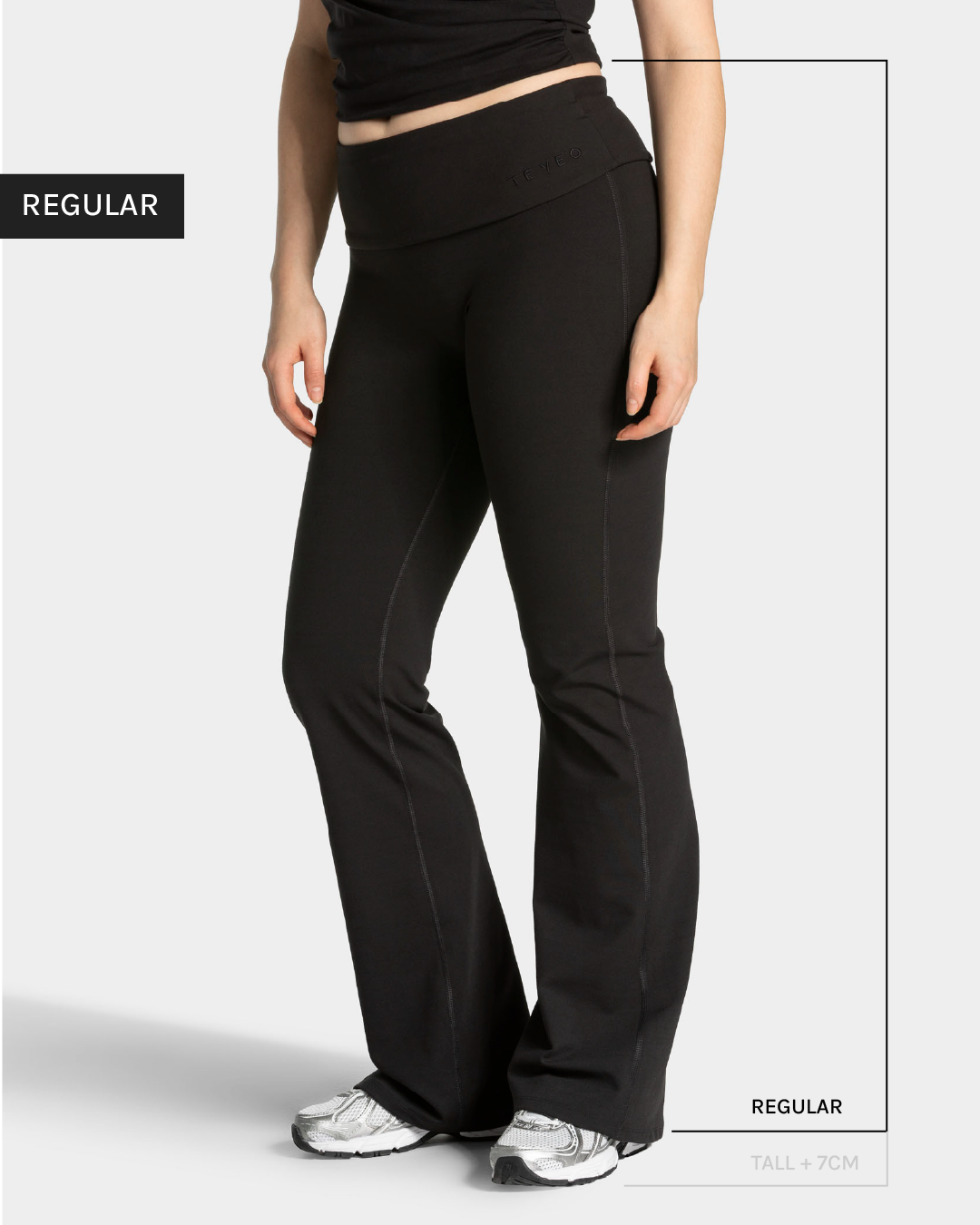 Mellow Fold Over Flared Leggings Regular ‘Black’