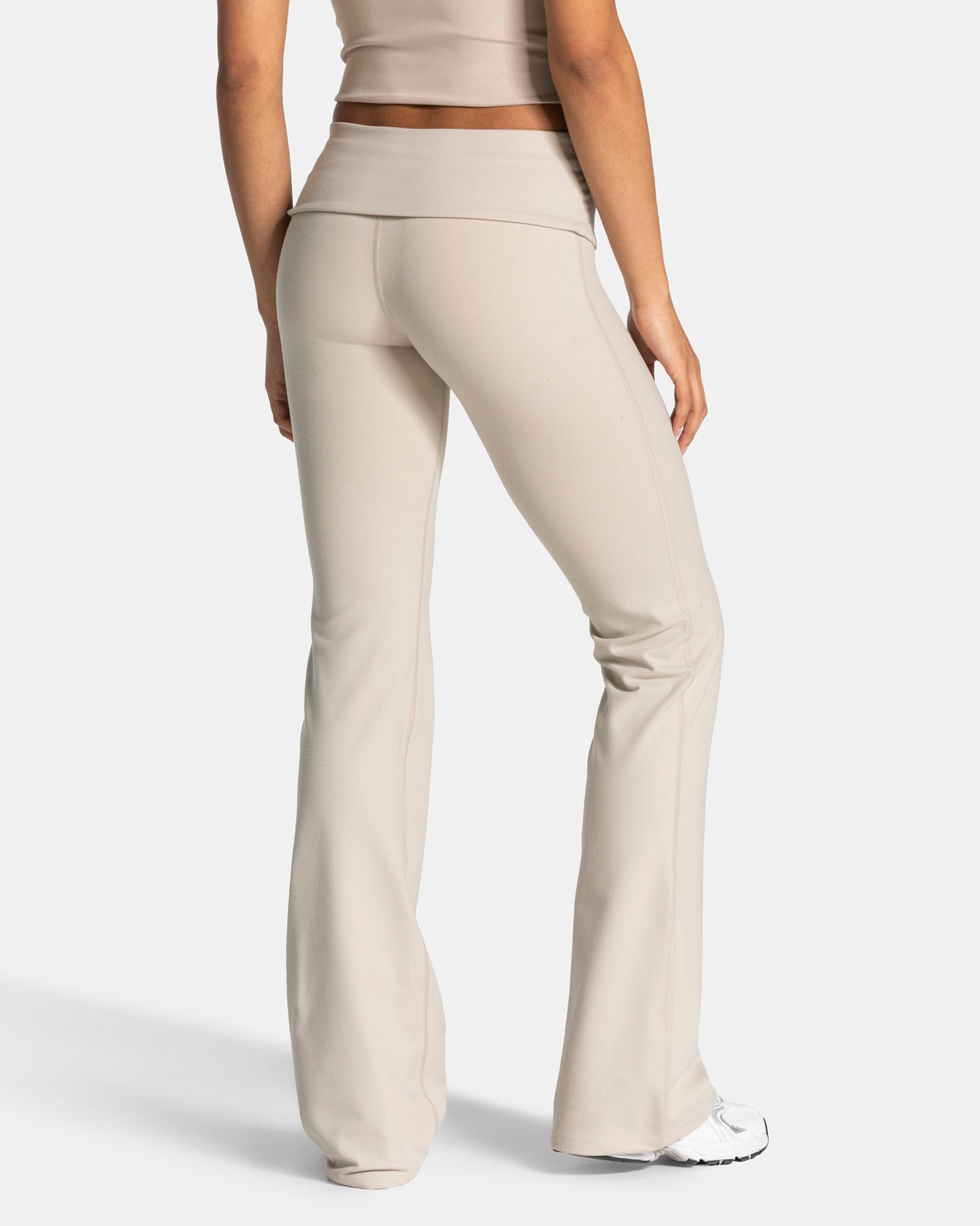 Mellow Fold Over Flared Leggings (Tall) ‘Cream’