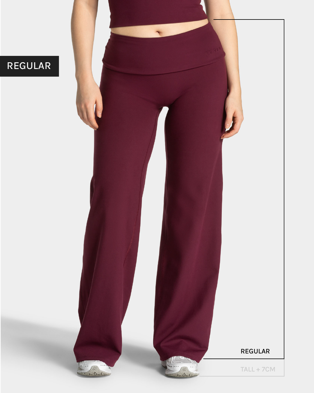 Mellow Fold Over Straight Leg Pants Regular "Pflaume"