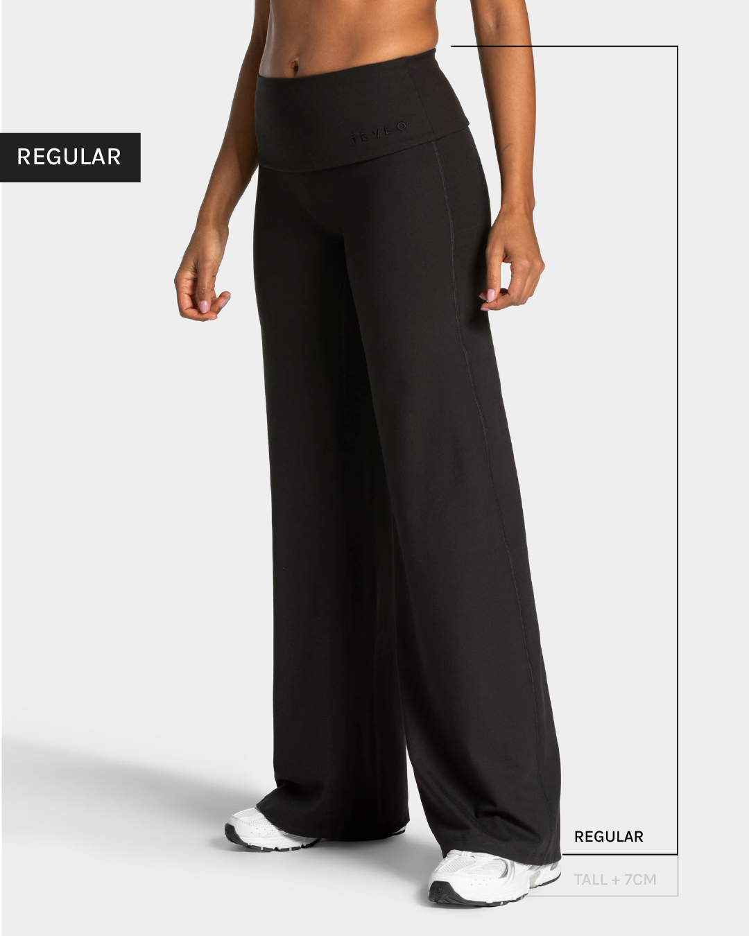 Mellow Fold Over Straight Leg Pants Regular "Schwarz"