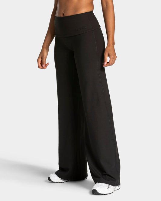 Mellow Fold Over Straight Leg Pants (Regular) ‘Black’
