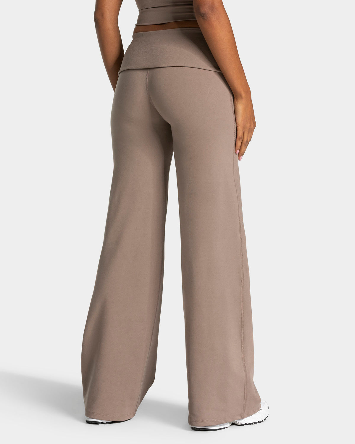 Mellow Fold Over Straight Leg Pants (Regular) ‘Mocha’