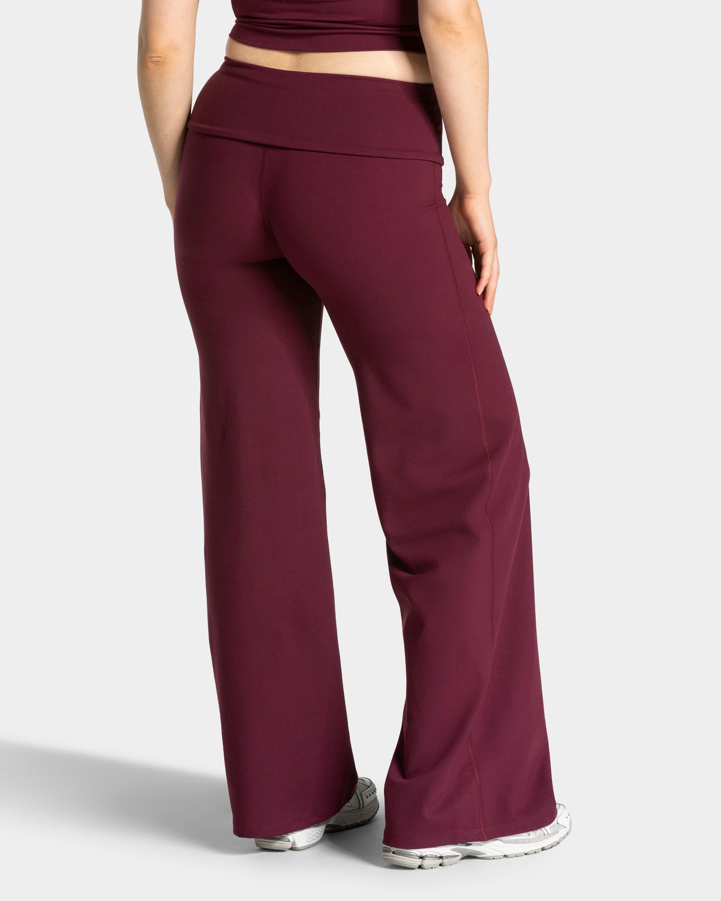 Mellow Fold Over Straight Leg Pants (Regular) ‘Plum’