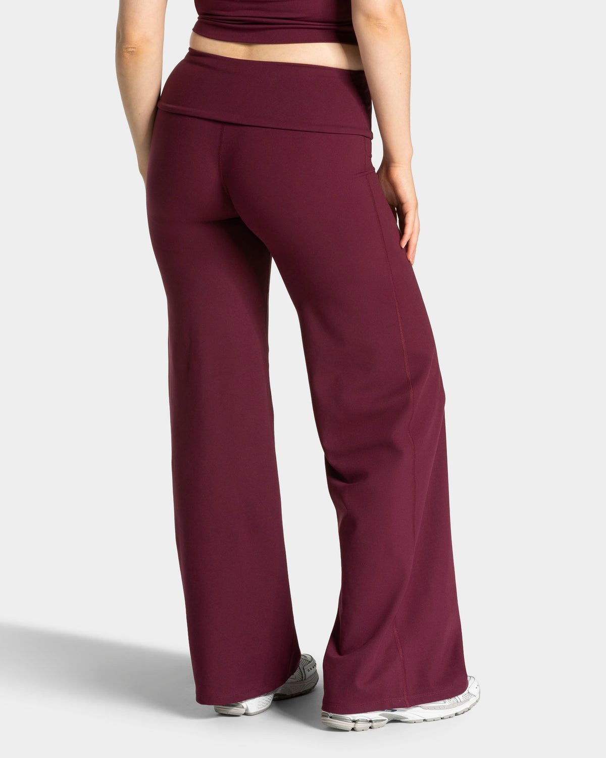 Mellow Fold Over Straight Leg Pants (Regular) ‘Plum’
