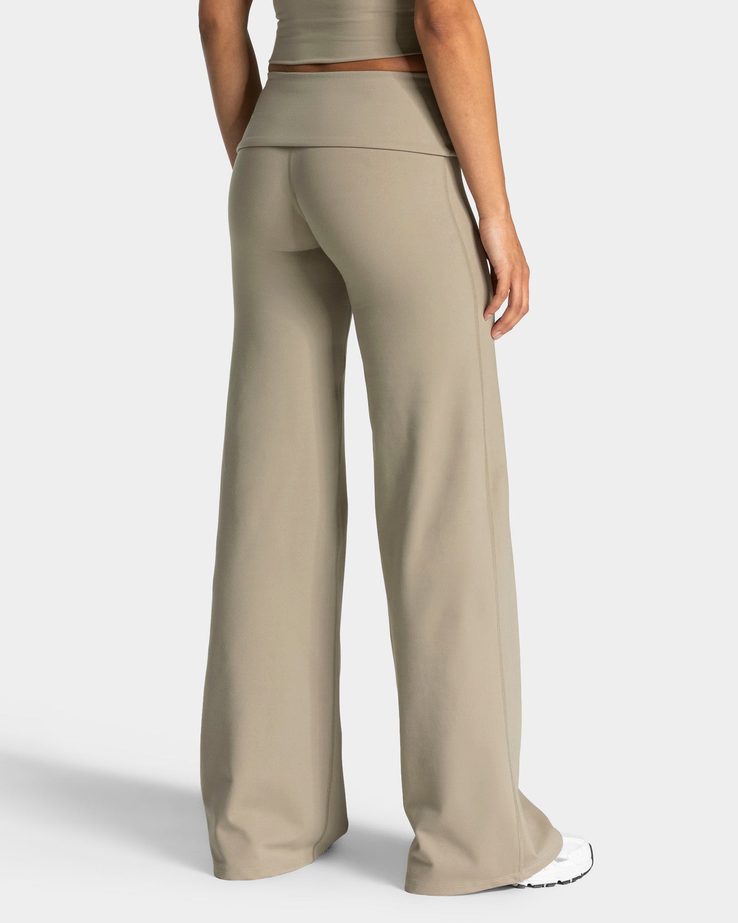 Mellow Fold Over Straight Leg Pants Tall "Khaki"