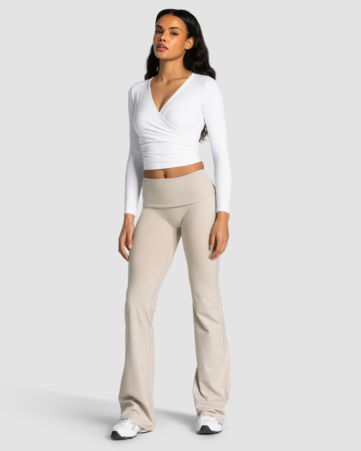 Maglia a manica lunga Mellow Gathered "Bianco"