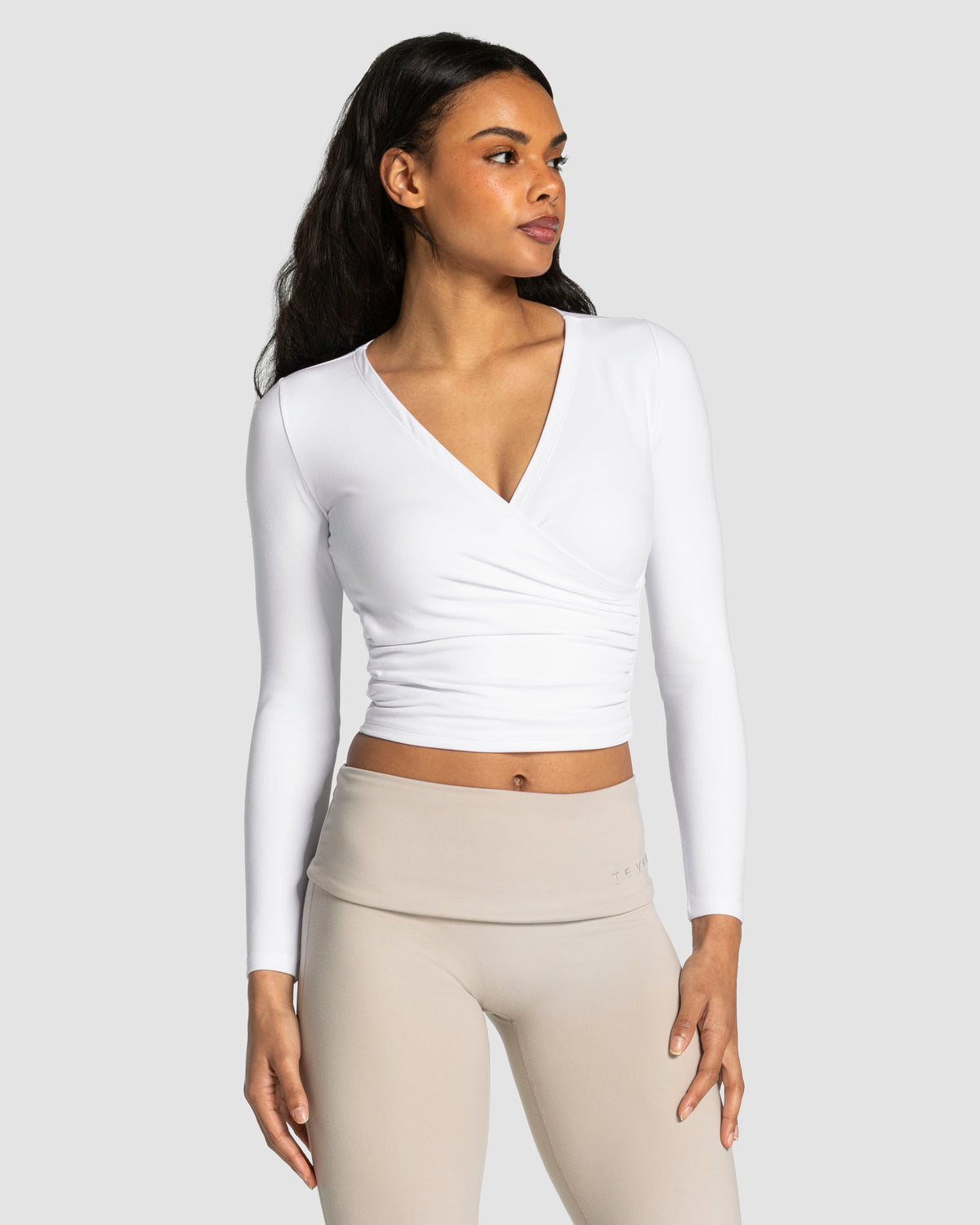 Maglia a manica lunga Mellow Gathered "Bianco"