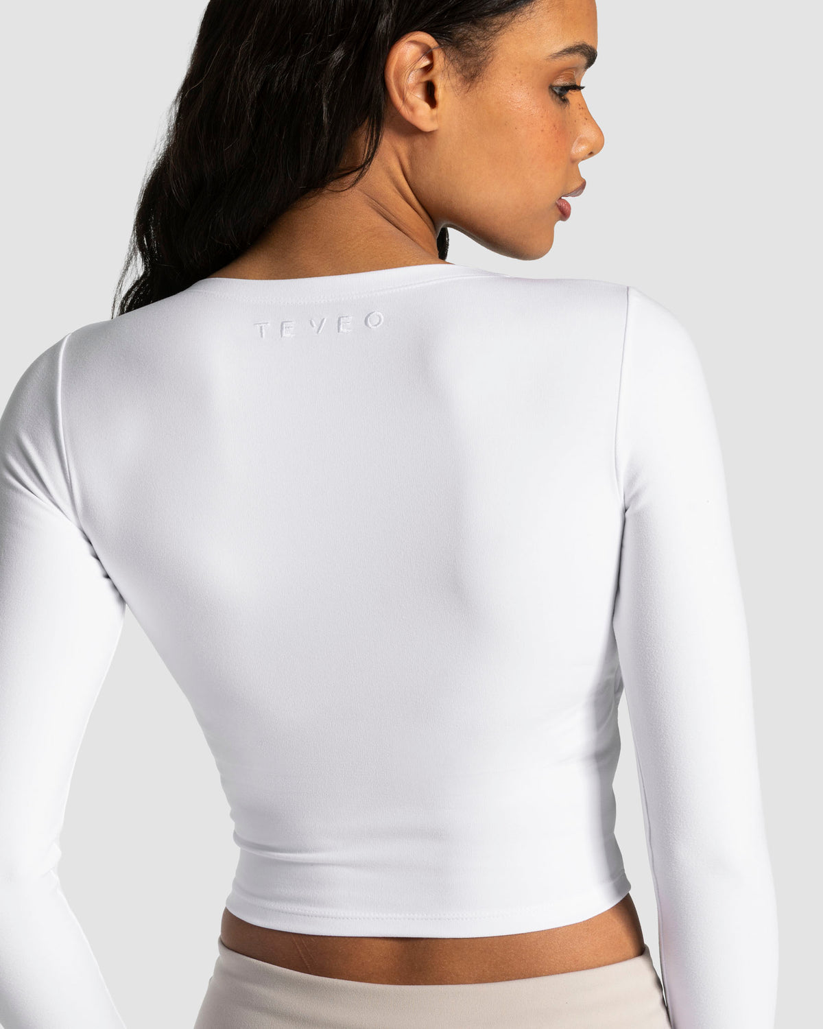 Maglia a manica lunga Mellow Gathered "Bianco"