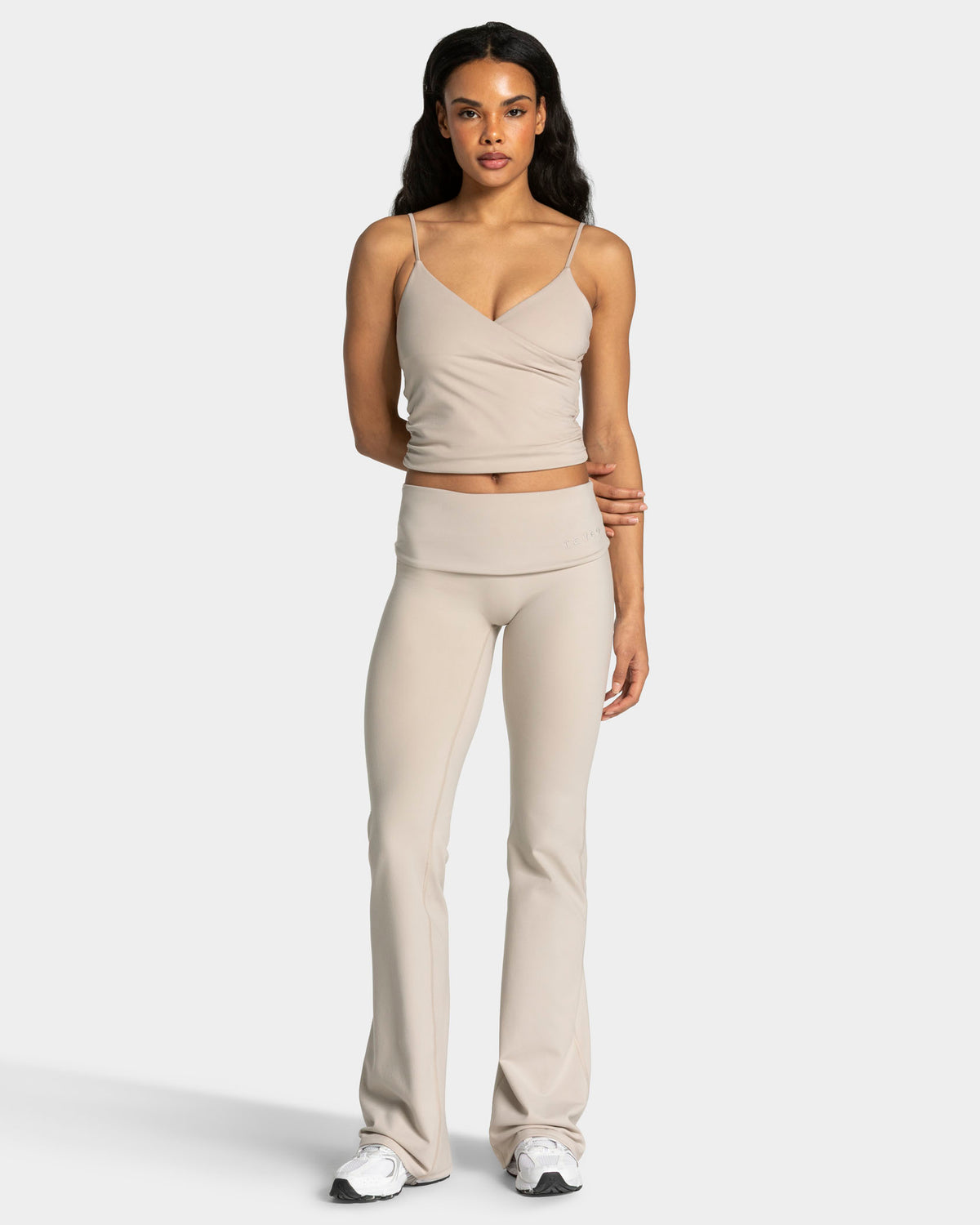 Mellow Fold Over Flared Leggings Regular ‘Cream’