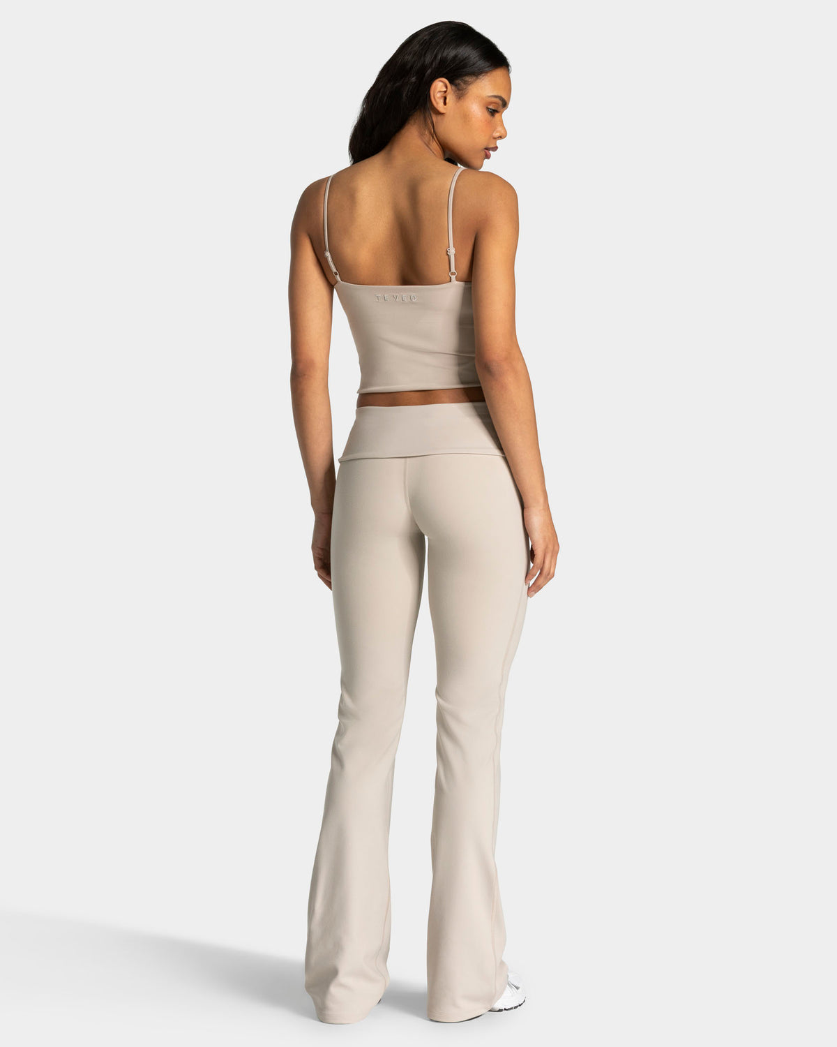 Leggings Mellow Fold Over Flared Tall “Cream"