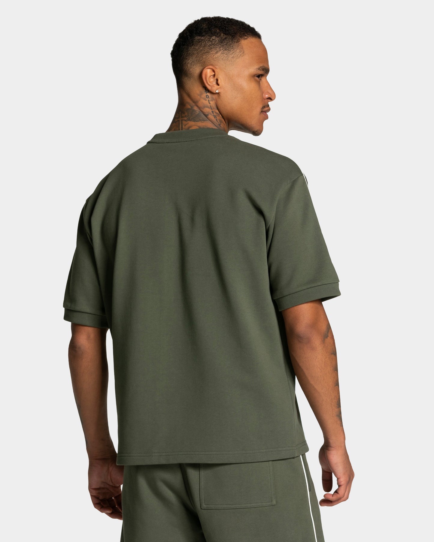 T-shirt Contrastline Oversized „Khaki”