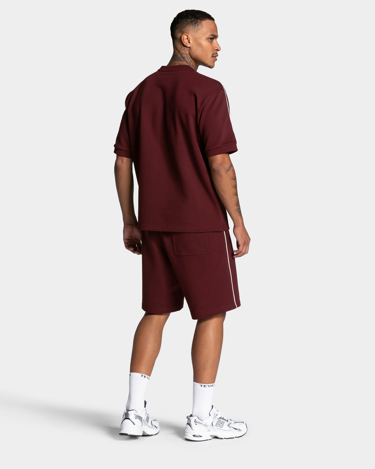 Contrastline Oversized T-Shirt ‘Burgundy’