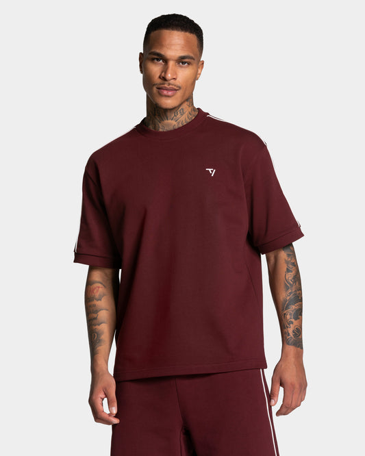Contrastline Oversized T-Shirt ‘Burgundy’
