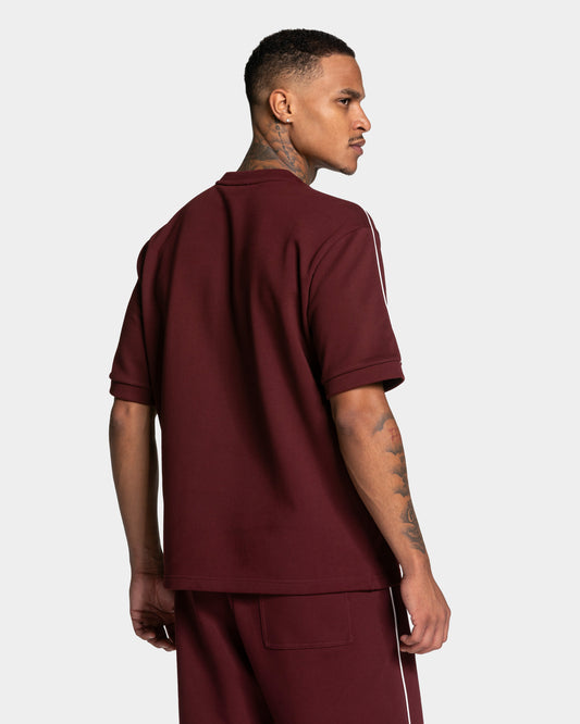 Contrastline Oversized T-Shirt ‘Burgundy’