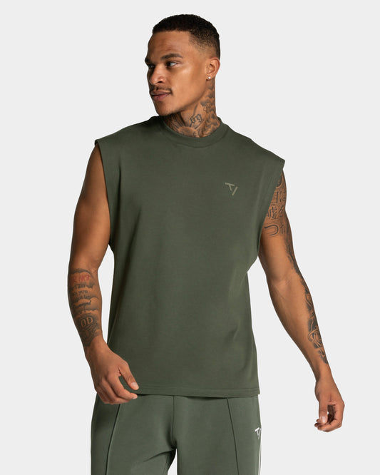 Contrastline Oversized Tank ‘Khaki’