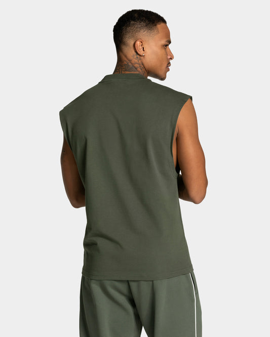 Contrastline Oversized Tank ‘Khaki’