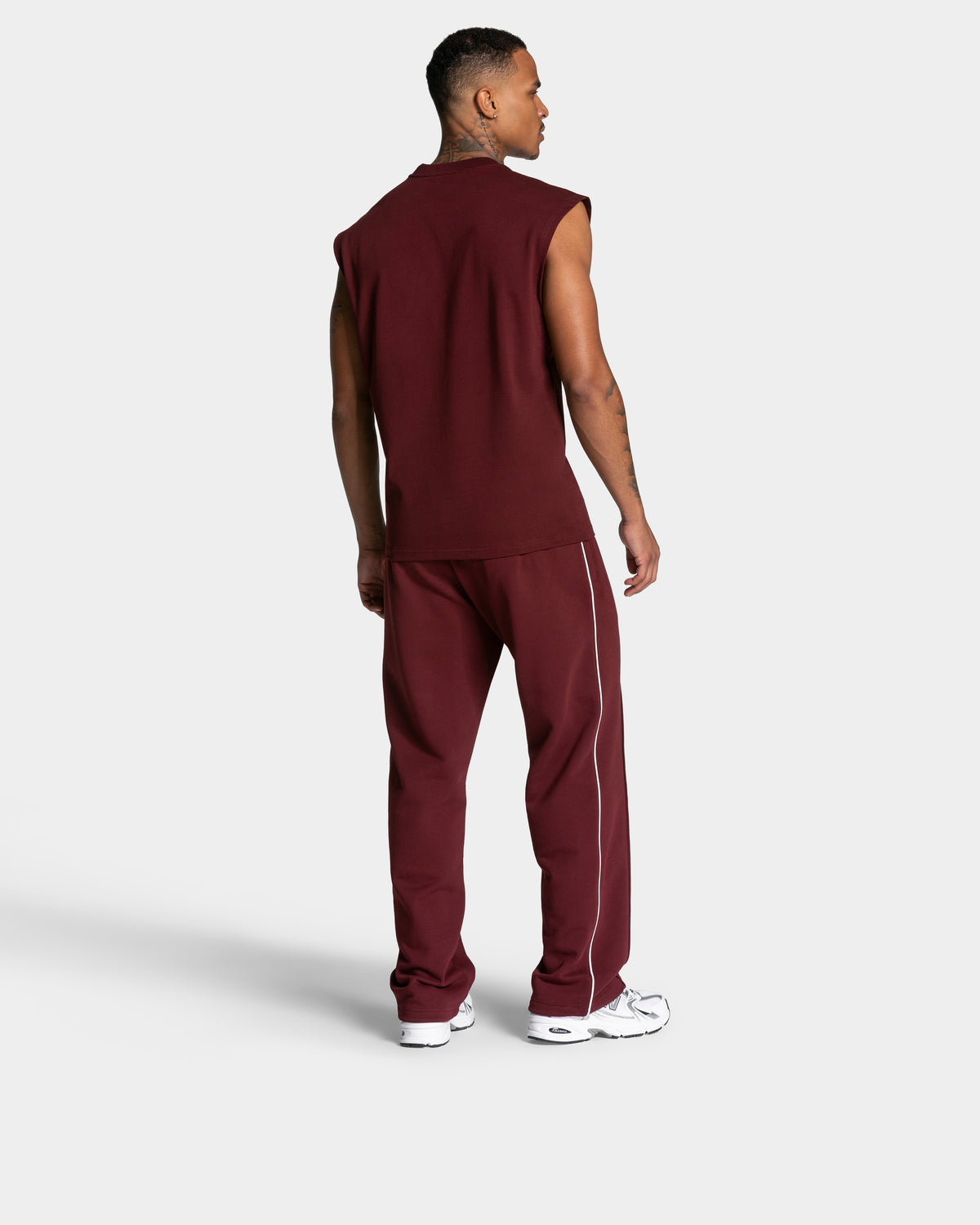 Camiseta sin mangas oversize Contrastline «burdeos»