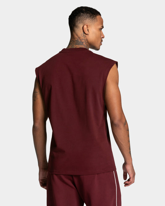 Contrastline Oversized Tank ‘Burgundy’