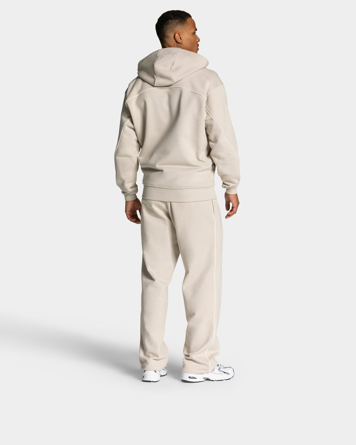 Contrastline Zip Jacke ‘Cream’