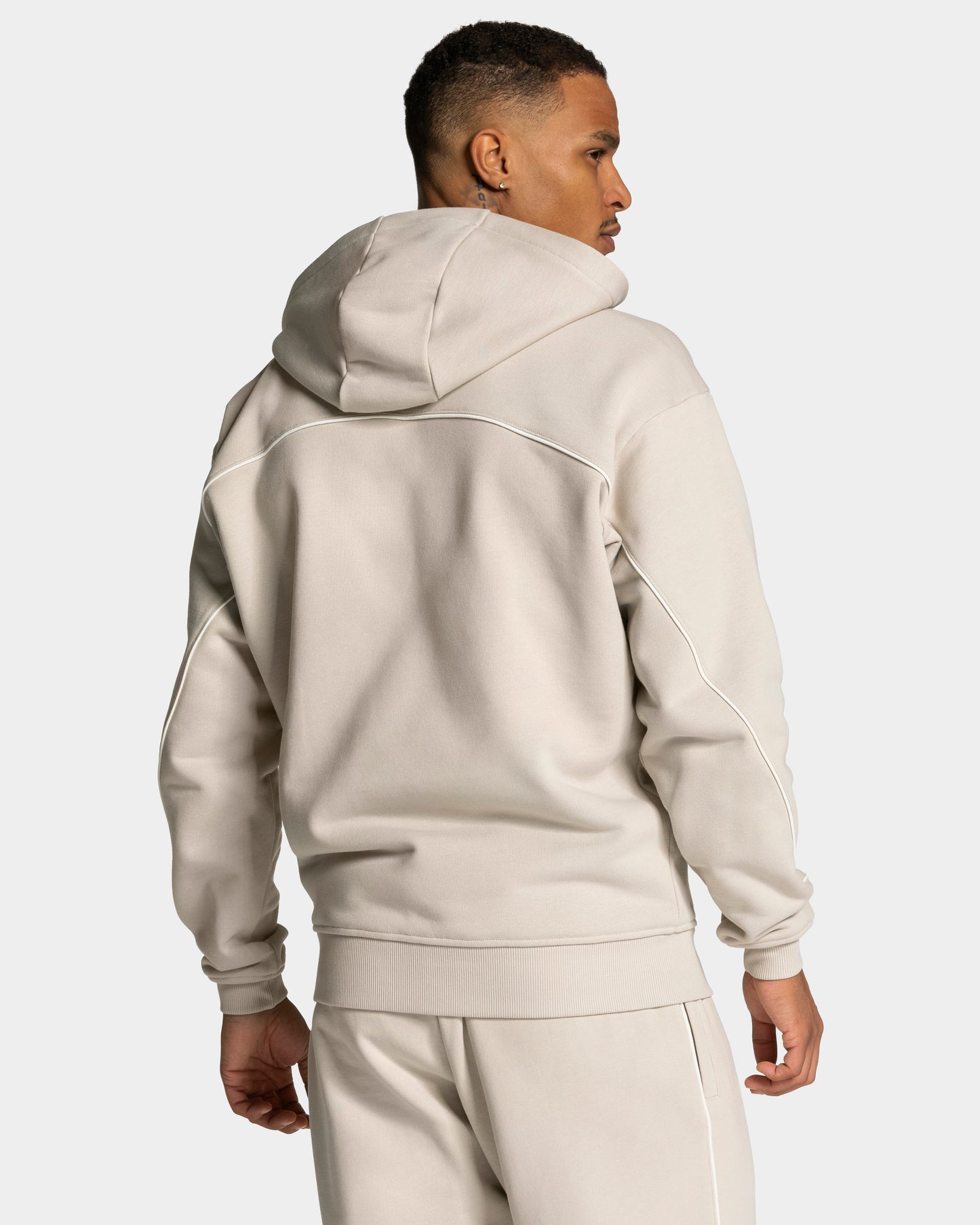 Contrastline Zip Jacke ‘Cream’