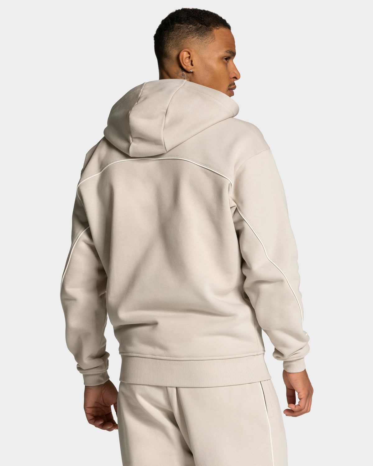 Contrastline Zip Jacke ‘Cream’