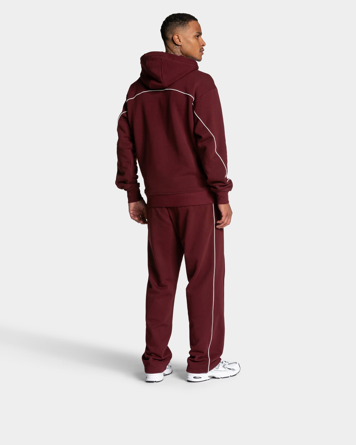 Contrastline Zip Jacket ‘Burgundy’