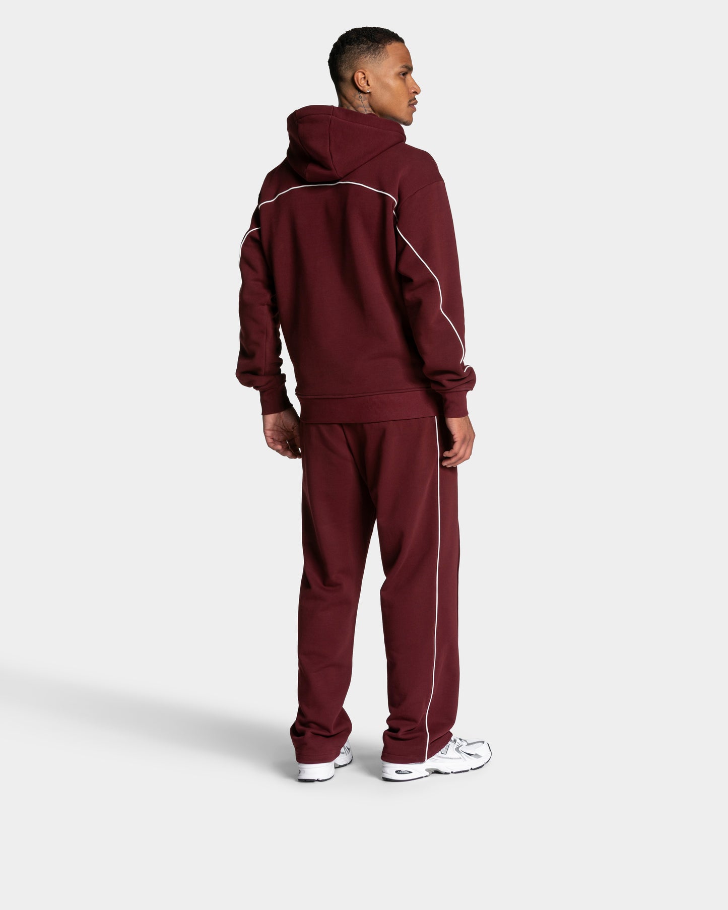 Contrastline Zip Jacket ‘Burgundy’